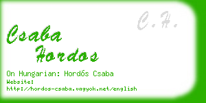 csaba hordos business card